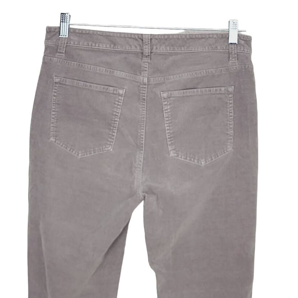Talbots High Waist Straight Leg Gray Pinwale Corduroy Pants Size 10P - Picture 6 of 10